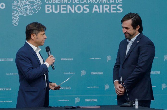 Axel Kicillof con Nicolás Kreplak, ministro de Salud bonaerense.