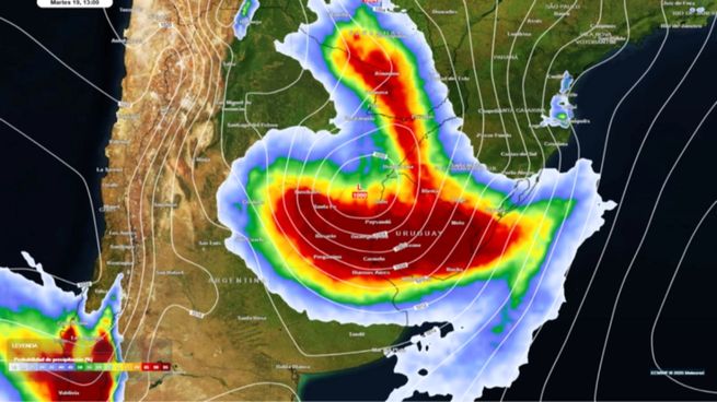 Tormentas y vientos intensos afectarán varias provincias este martes por un fenómeno de ciclogénesis.