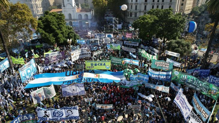 La CGT protagonizó un acto este 30 de abril, en las vísperas del Día del Trabajador.