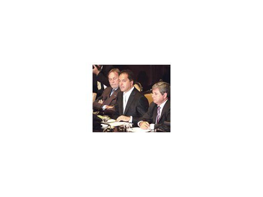Scioli junto al vicegobernador Balestrini y Horacio González.