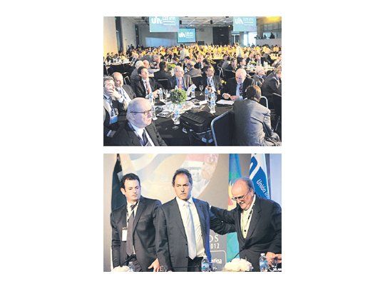 El gobernador Daniel Scioli y el titular de la UIA, José Ignacio de Mendiguren, tuvieron a su cargo la apertura de la conferencia anual, de la que participan empresarios argentinos y brasileños.