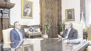 encuentro.  El empresario Antonio Aracre se reunió ayer con el presidente Alberto Fernández.