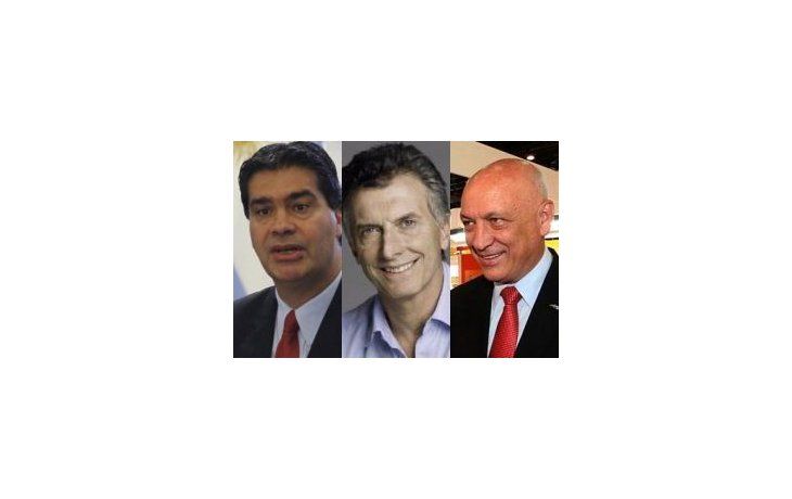 Jorge Capitanich, Mauricio Macri y Antonio Bonfatti