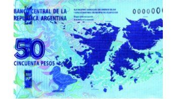 El nuevo billete fue descrito por el BCRA como un recordatorio del reclamo imperecedero sobre las Malvinas.