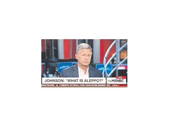 Sin palabras. Gary Johnson, en la entrevista que reveló su ignorancia.