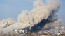 Smoke rises from Gaza after an explosion. Smoke rises from Gaza after an explosion.
