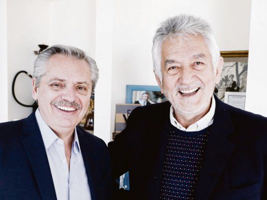 Frenesí. Alberto F. ayer con Alberto R. Saá.