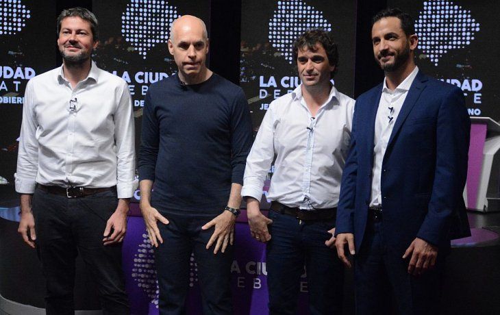 Matías Lammens, Horacio Rodríguez Larreta, Gabriel Solano y Matías Tombolini.