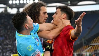 Dybala se cruzó con Guendouzi en un picante clásico de Roma.