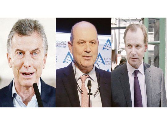 Mauricio Macri , Federico Sturzenegger  y Gustavo Bordet