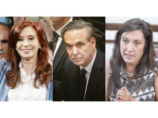 Cristina de Kirchner, Miguel Pichetto y Laura Rodríguez Machado.