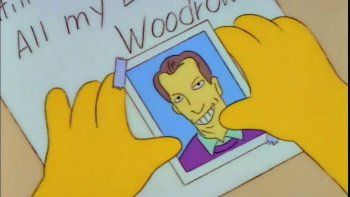 El nombre de&nbsp;Woodrow Wilson fue parte de un capítulo de Los Simpson.