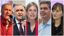 Juan Schiaretti, Osvaldo Jaldo, Gisela Scaglia, Jorge Capitanich y Silvana Schneider.