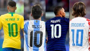 Quienes son los 48 jugadores que usarán el dorsal número 10 en el Mundial Quienes son los 48 jugadores que usarán el dorsal número 10 en el Mundial