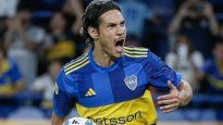 El dueño de la pelota. Edinson Cavani rompió su sequía goleadora en Boca con tres goles a Belgrano.&nbsp;