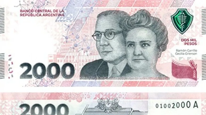 El billete de 2.000 pesos que se puede vender por 80.000 por un error de impresión.