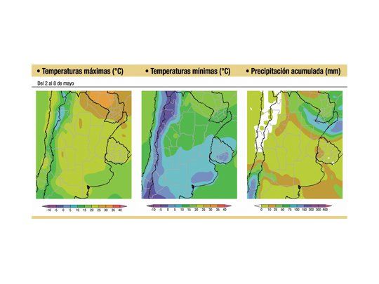 Las lluvias se concentrarán sobre el nordeste