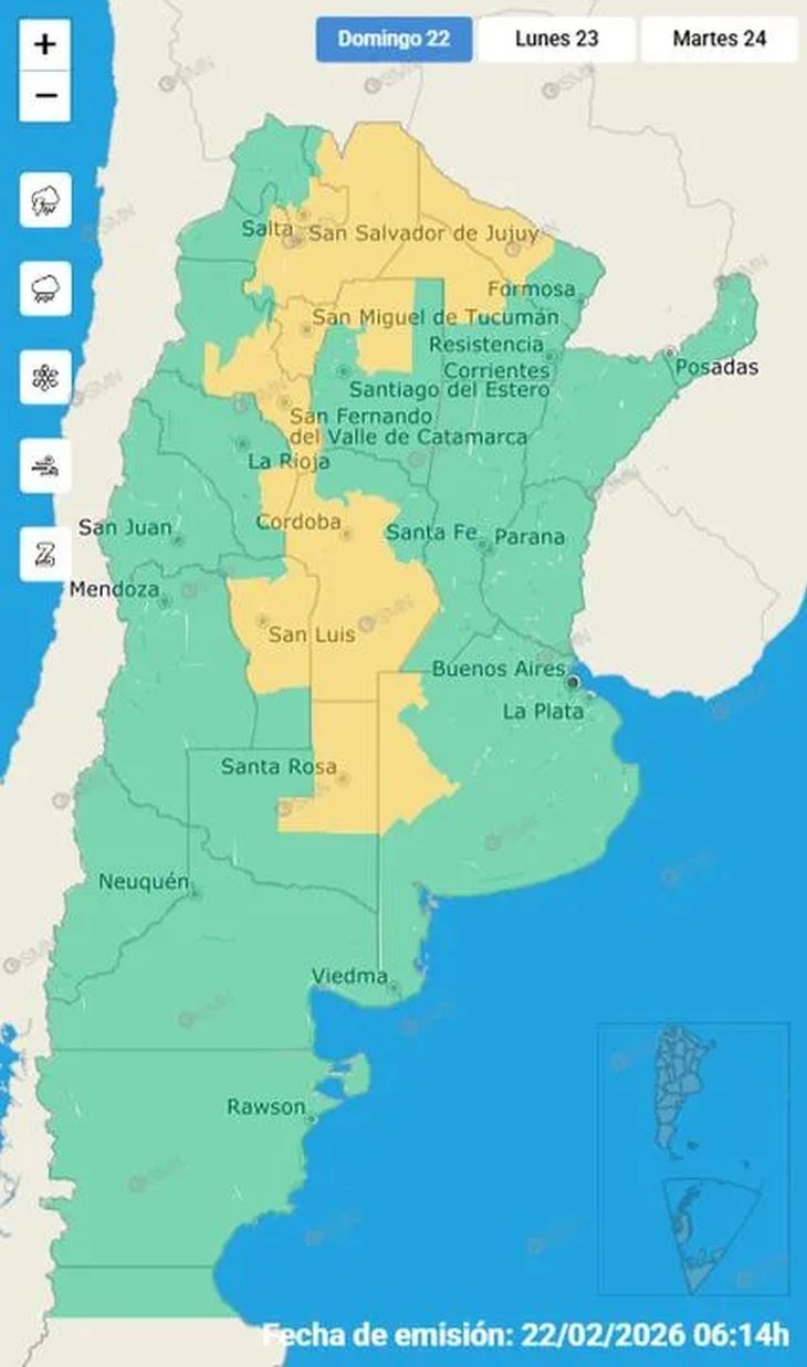 Alerta naranja y amarilla por tormentas en varias provincias: cuándo llueve en el AMBA y cómo seguirá el clima en la última semana de febrero - Image 3