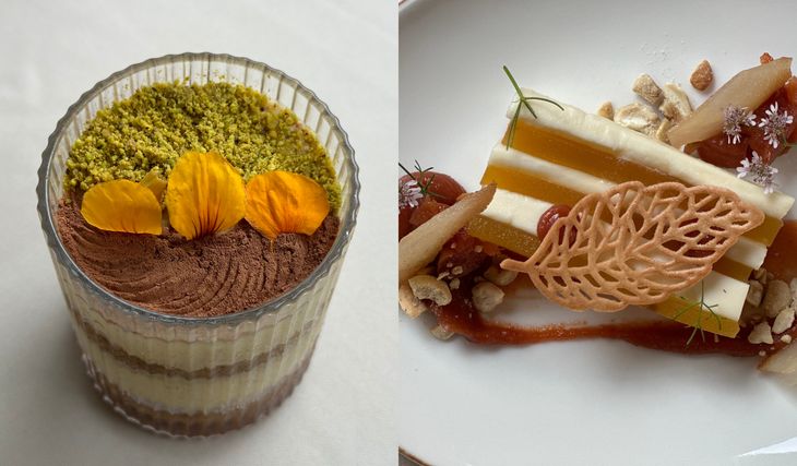The culinary experience ends with high quality desserts. The culinary experience ends with high quality desserts.