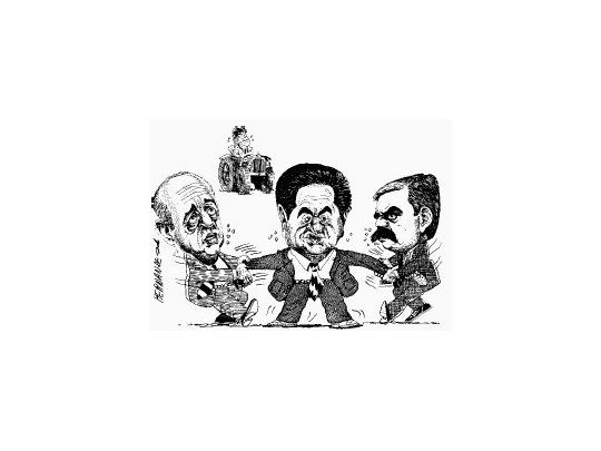 Roberto Lavagna, Eduardo Duhalde y Aníbal Fernández