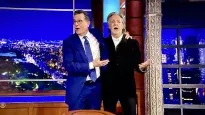 Colbert y McCartney en el último protrama de The Late Show.