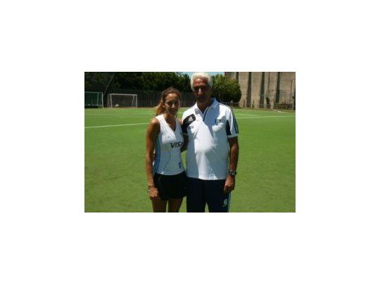 Luciana Aymar y Marcelo Garrafo. (Foto: www.cahockey.org.ar).
