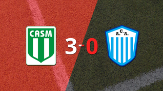 san miguel aplasto a argentino de merlo con hat-trick de cristian chavez
