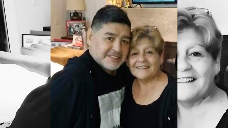 Diego junto a Rita Maradona.