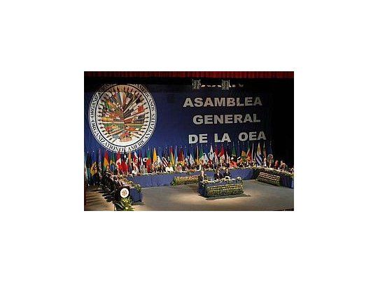 La Asamblea General de la OEA se celebra en la sede del organismo en Washington. Ecuador propuso mudarla a Buenos Aires.