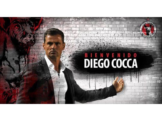 Así anunció el Xolos de Tijuana a Cocca en su cuenta oficial de Twitter.