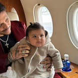 Christian Nodal con su hija Inti. Christian Nodal con su hija Inti.