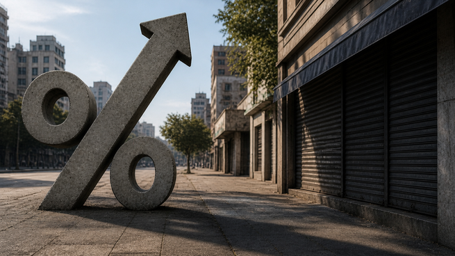 La elevada tasa de los préstamos personales refleja las dificultades para apuntalar la economía vía crédito privado (imagen creada con IA).