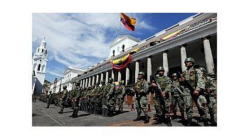 El gobierno ecuatoriano decidió extender el plazo de sitio para que las fuerzas armadas continúen custodiando las calles de Quito