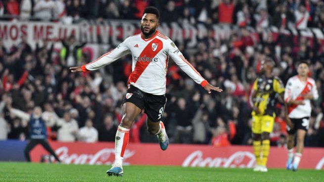 Letal. Miguel Borja no para de hacer goles para River en esta Copa Libertadores.