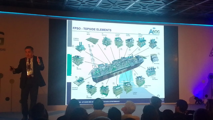Diego Lamacchia aseguró que la mejor opción para impulsar el offshore es que la construcción de las unidades flotantes (FSPO) se construyan en módulos, en el exterior, y que el componente local se oriente a otras estructuras necesarias. 