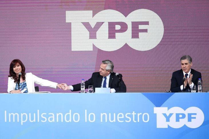 Cristina Kirchner y Alberto Fernández en Tecnópolis&nbsp;