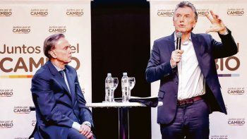 EN CAMPAÑA. Mauricio Macri, junto a Miguel Pichetto en&nbsp; Parque Norte. Participaron también, entre otros, María E. Vidal y Horacio R. Larreta.