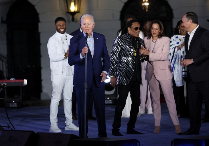 Luego del lapsus, Biden subió al escenario a dar un discurso por los festejos del Juneteenth.