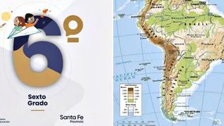 El mapa irregular fue denunciado por una docente rosarina, lo que motivó la presentación de un pedido formal en la Legislatura provincial para que el material sea retirado.