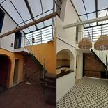 Antes y después de un PH reciclado: la intervención respetó la estructura original —muro portante de ladrillo visto, entrepiso y escalera metálica— y mejoró la funcionalidad del espacio con una planta más abierta, mayor ingreso de luz y actualización de terminaciones Antes y después de un PH reciclado: la intervención respetó la estructura original —muro portante de ladrillo visto, entrepiso y escalera metálica— y mejoró la funcionalidad del espacio con una planta más abierta, mayor ingreso de luz y actualización de terminaciones