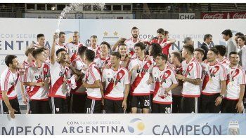 ámbito.com | El último campeón. River la festejó con ganas porque lo clasificó para la Copa Libertadores.