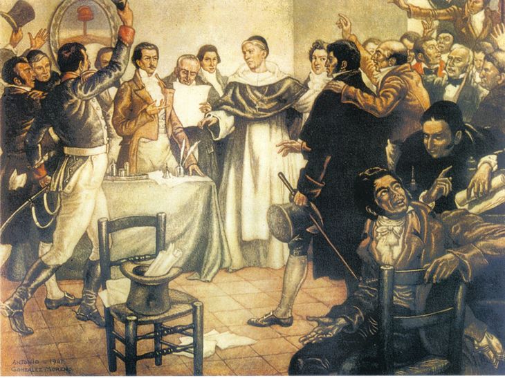 La declaración de la independencia por Antonio González Moreno (1941), Imagen de la efemérides: Colección Museo Histórico Nacional) La declaración de la independencia por Antonio González Moreno (1941), Imagen de la efemérides: Colección Museo Histórico Nacional)
