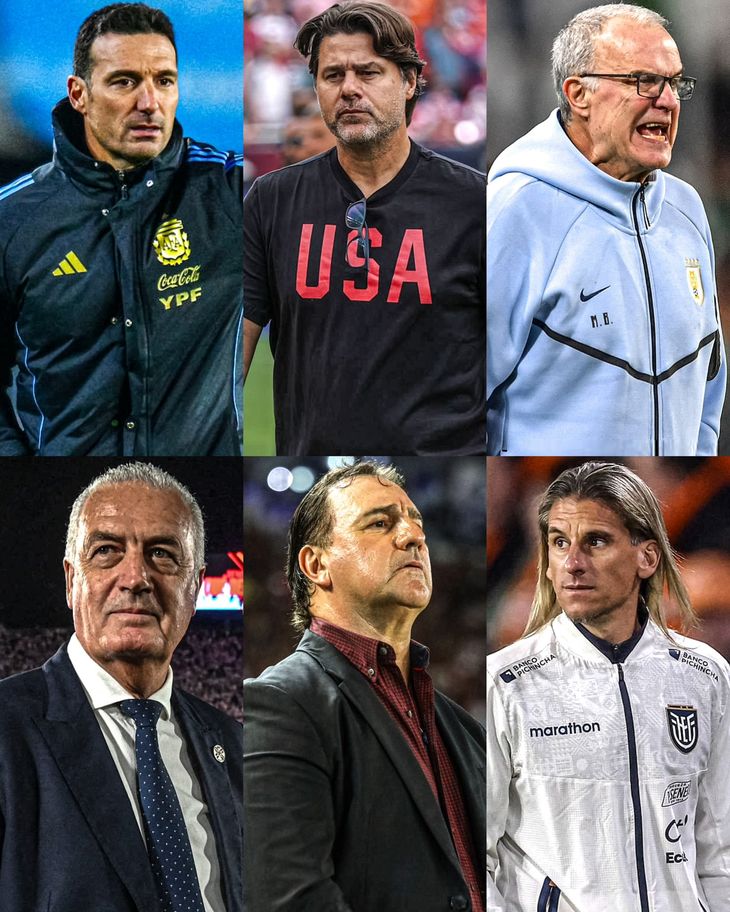 Lionel Scaloni, Mauricio Pochettino, Marcelo Bielsa, Gustavo Alfaro, Néstor Lorenzo y Sebastián Beccacece son los seis técnicos argentinos que dirigirán en el Mundial y se ubican entre los quince mejores pagos. Lionel Scaloni, Mauricio Pochettino, Marcelo Bielsa, Gustavo Alfaro, Néstor Lorenzo y Sebastián Beccacece son los seis técnicos argentinos que dirigirán en el Mundial y se ubican entre los quince mejores pagos.