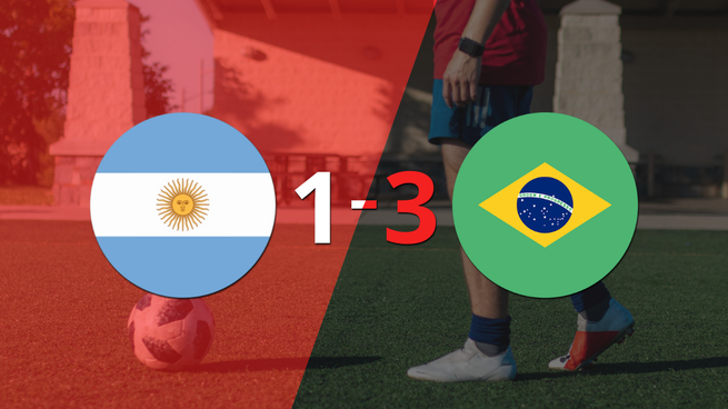 Brasil visitó y goleó 3-1 a Argentina