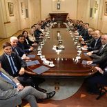 Los gobernadores, reunidos con Javier Milei en la Casa Rosada. Los gobernadores, reunidos con Javier Milei en la Casa Rosada.