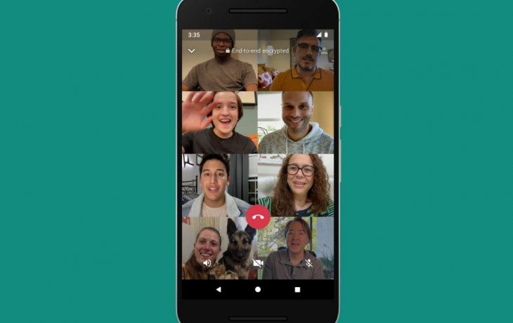 Ahora las videollamadas de WhatsApp se pueden realizar de a ocho.