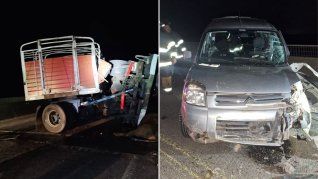 Así quedó la camioneta tras el impacto Así quedó la camioneta tras el impacto