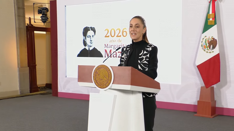 Claudia Sheinbaum en la Mañanera de este miércoles.