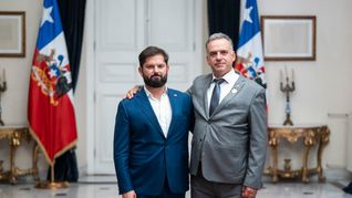 Yamandú Orsi se reunió con el presidente saliente de Chile, Gabriel Boric. Yamandú Orsi se reunió con el presidente saliente de Chile, Gabriel Boric.