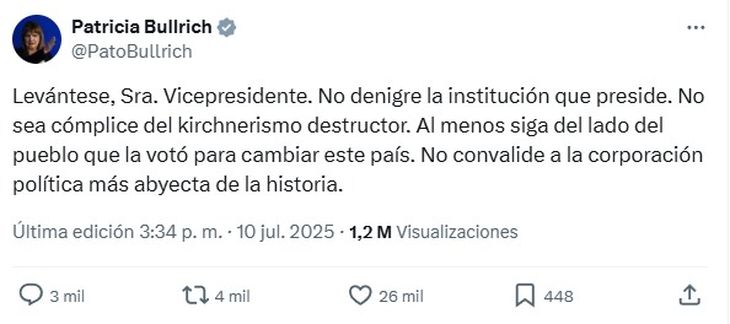 Las acusaciones de Bullrich contra Villarruel recrudecieron la interna. Las acusaciones de Bullrich contra Villarruel recrudecieron la interna.